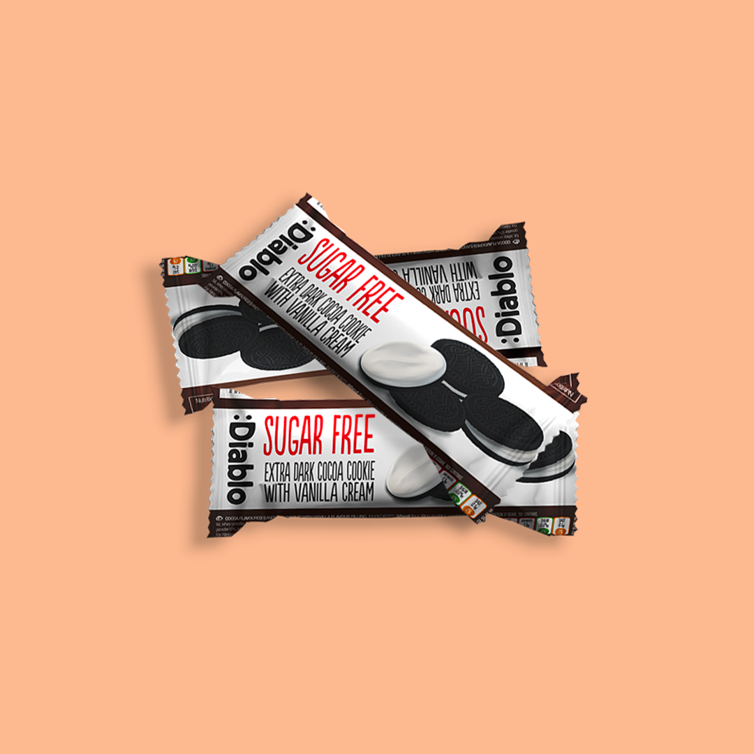 Cookies sandwich extra noir à la vanille (176g) sans sucre