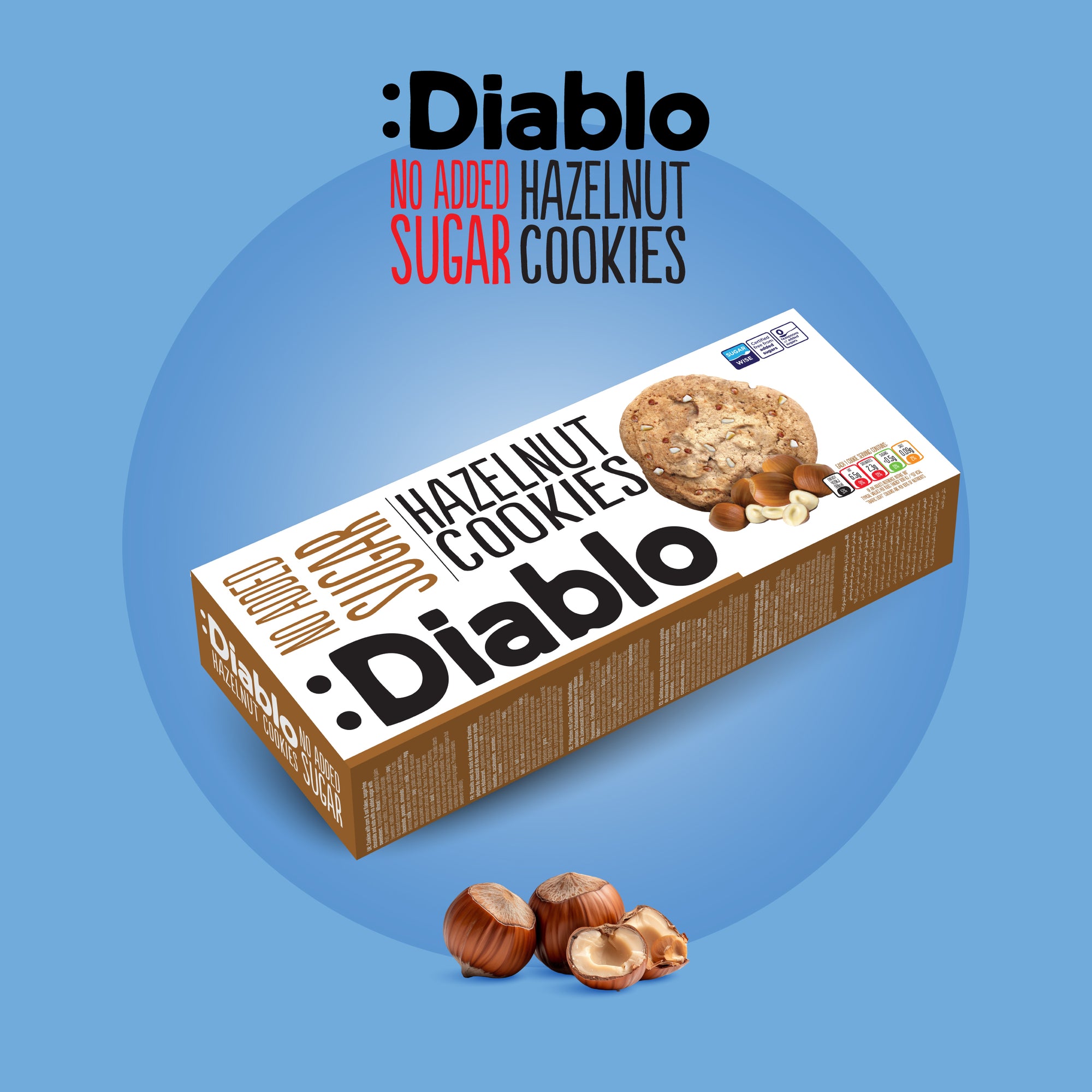 Cookies aux noisettes (135g) sans sucre ajouté
