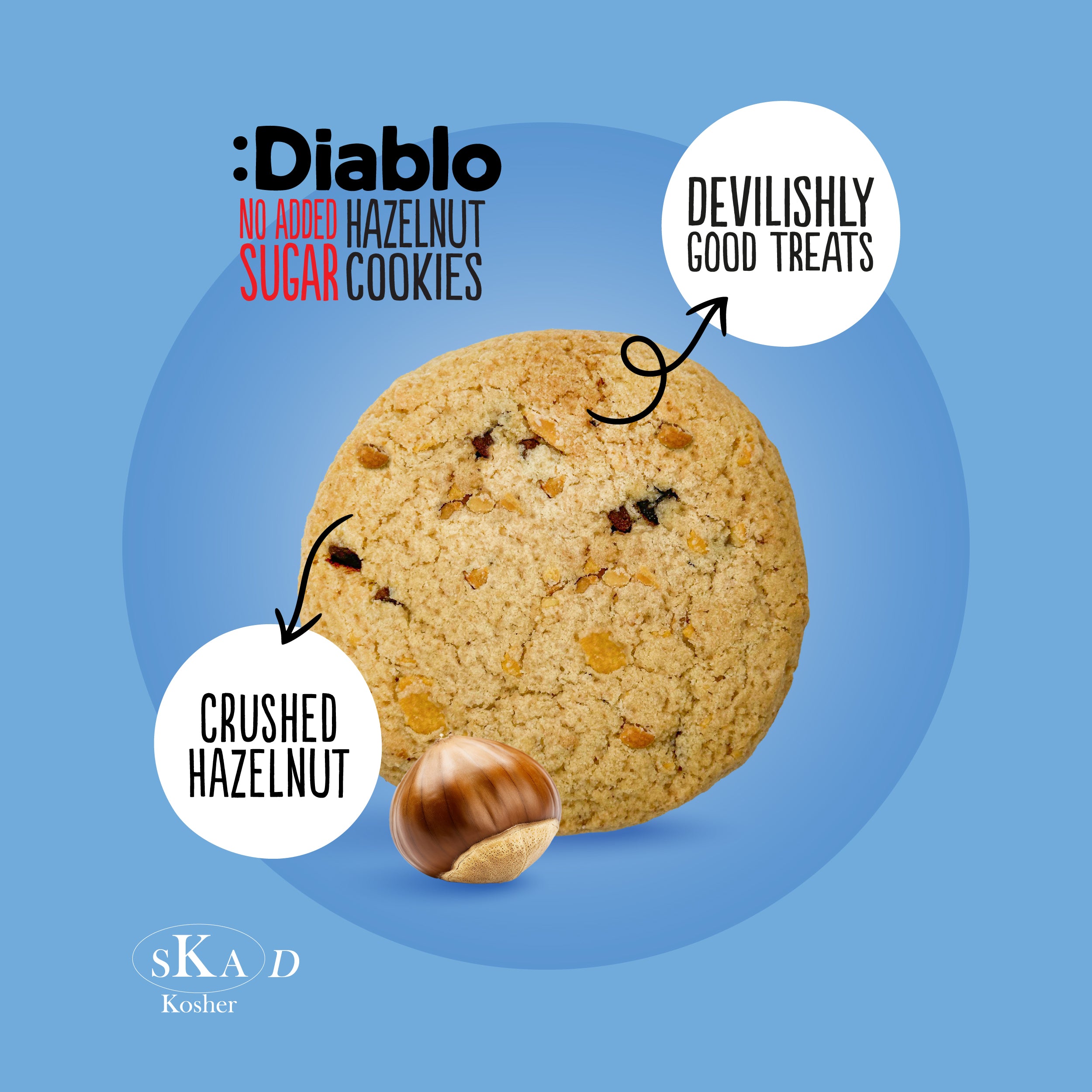 Cookies aux noisettes (135g) sans sucre ajouté