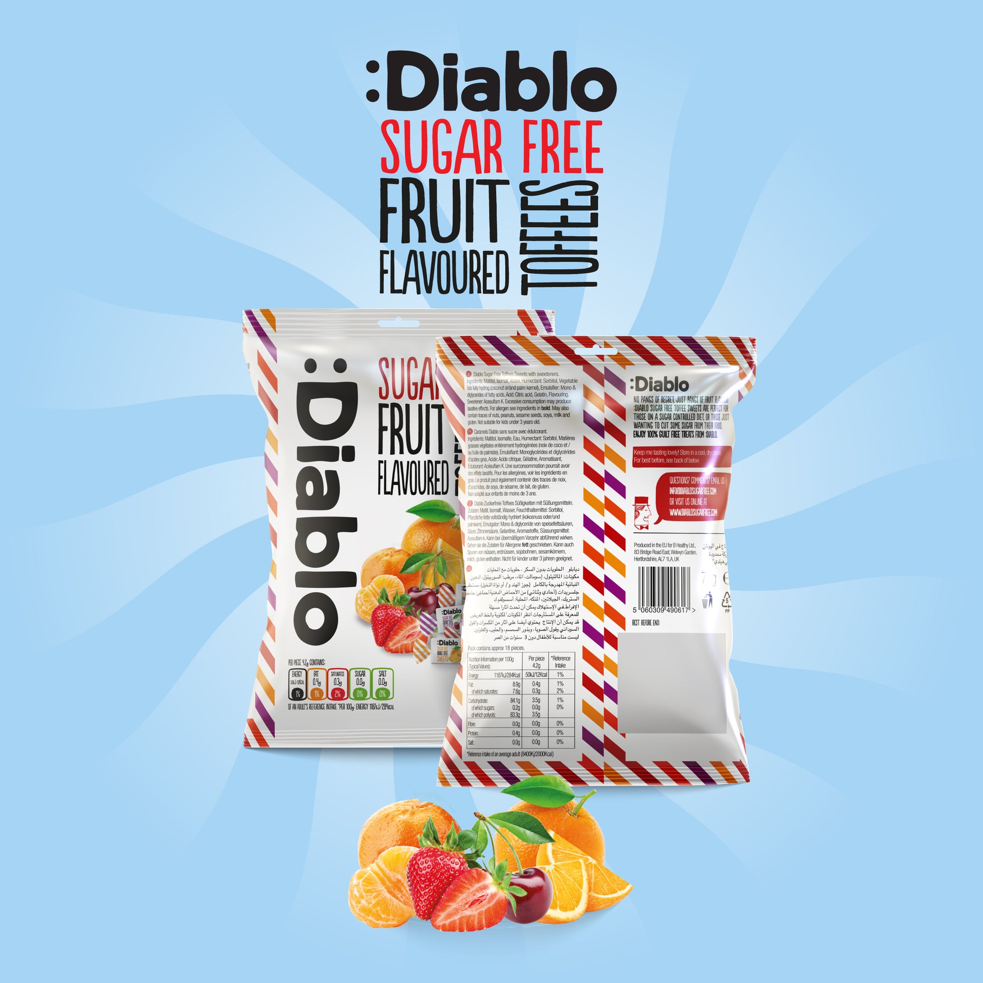 Bonbons fruités (75g) sans sucre