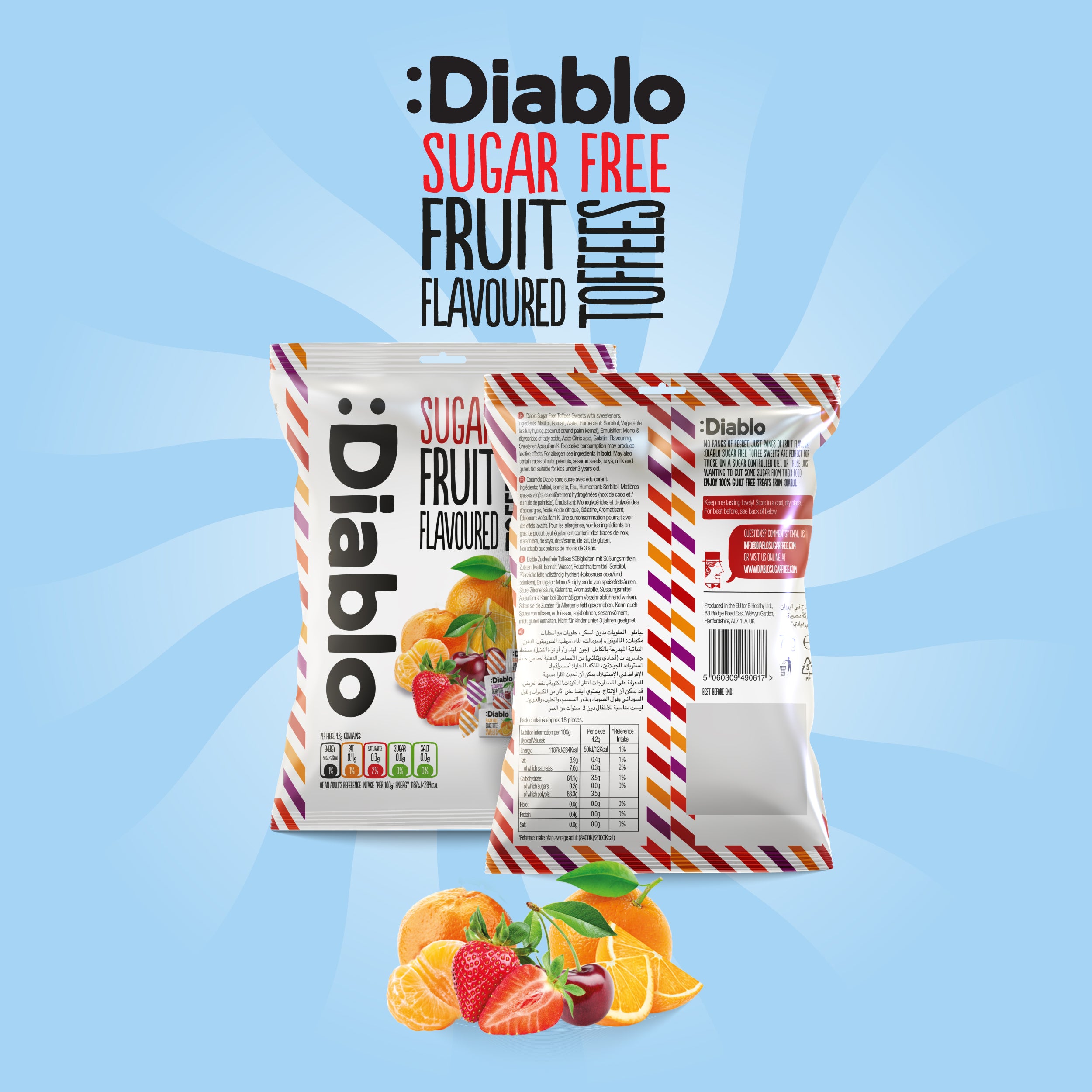 Bonbons fruités (75g) sans sucre