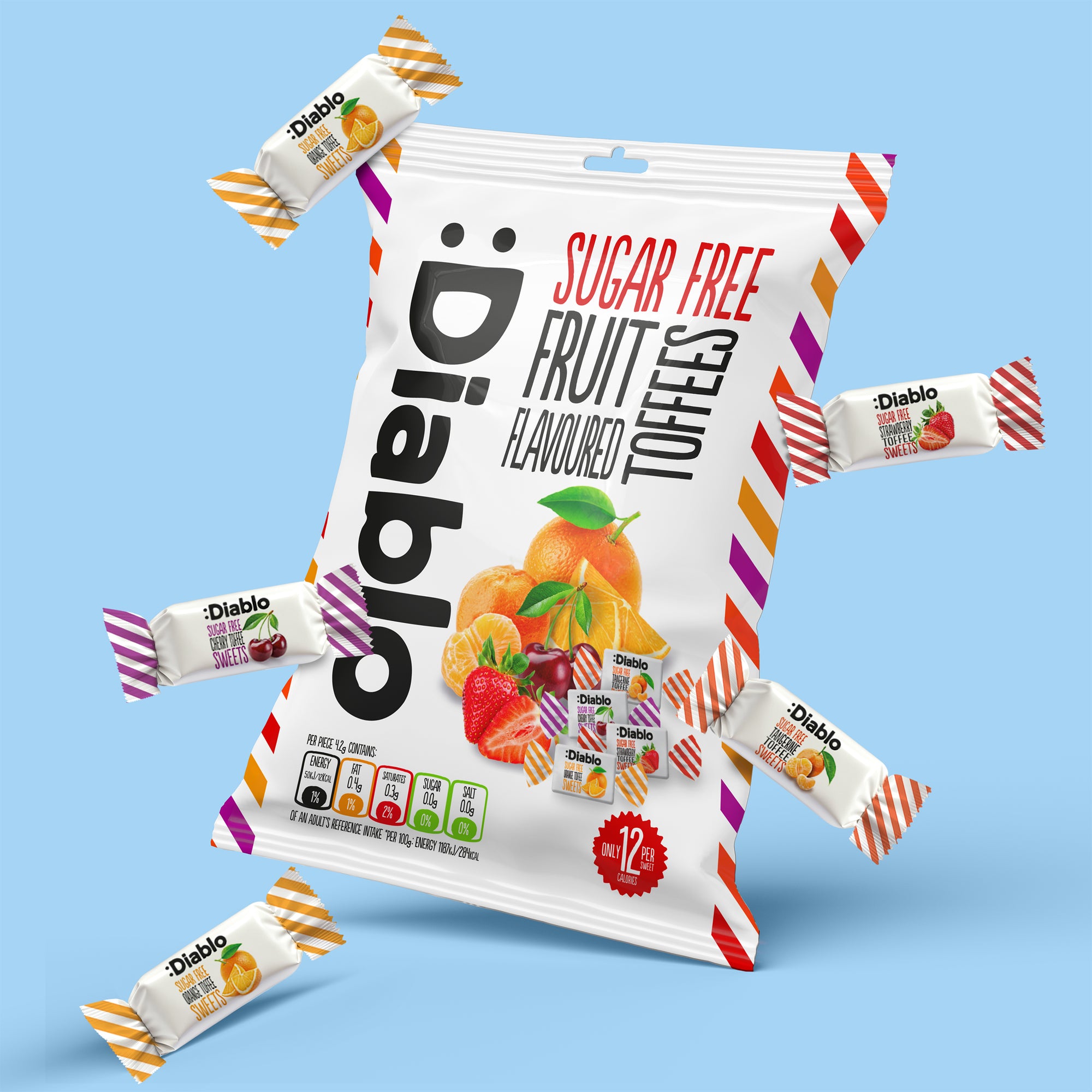 Bonbons fruités (75g) sans sucre